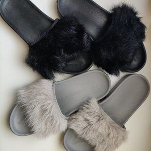 UGG Royale Fluffie Slide BOTH pairs
